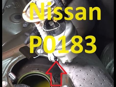 P0183 is a generic OBD-II code indicating that the fuel temperature sensor A circuit voltage went above calibrated limit specifications during the self test. . P0183 nissan altima